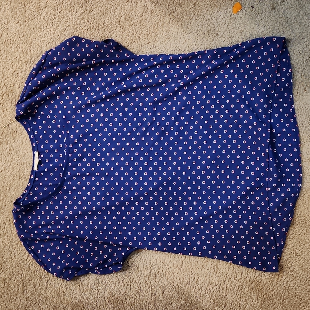 Pleione blue patterned blouse